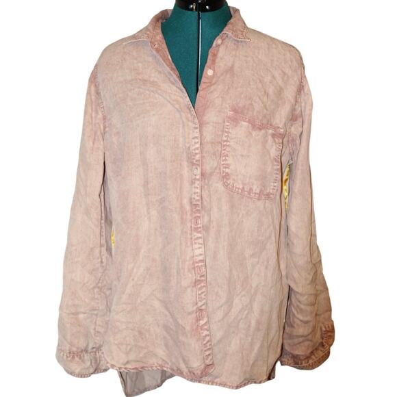 The Nu Vintage Stevie Nicks Graphic Shirt | Rose Pink Button-Up | Size Large - Picture 2 of 7